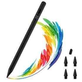 P840401474310 Moko Stylus Pen For Ipad 2018-2025 Usb-c Fast Charging Pencil With Led Black