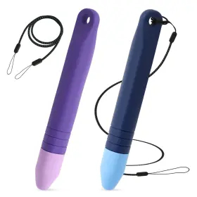 1001962 Nqeuepn 2pcs Kids Stylus Pens With Lanyards Crayon Pen M Blue Purple