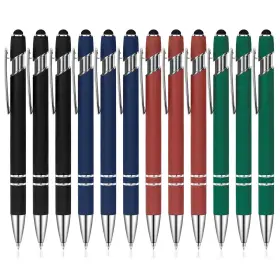 Pa2024040106 Pablue Ballpoint Pens With Stylus Tip Soft Touch Click Pen 2 In 1 Retractab