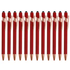 Pta230407tt0812 Patikil Ballpoint Pen With Stylus Tip 12 Pack 2 In 1 Count Of Red