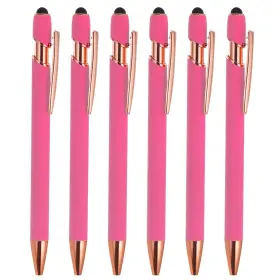 Pta230407tt0817 Patikil Ballpoint Pen With Stylus Tip 6 Pack 2 1 Count Of Rose Red