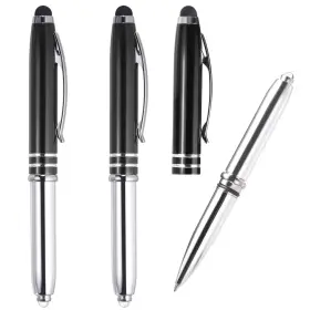 Pta230407tt0828 Patikil Ballpoint Pen With Stylus Tip And Led Flashlight 3 Pack In 1 Metal