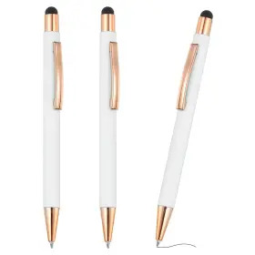 Pta250221tt001096 Patikil Ballpoint Pen With Stylus Tip 3pcs 2 In 1 Count Pack Of 3 White