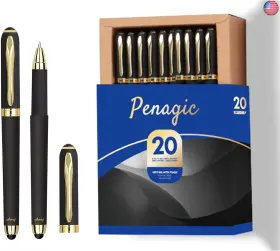 P-223b Penagic Pen With Stylus Tip Gel Pens Fine Point 0.5mm Black Ink Roller