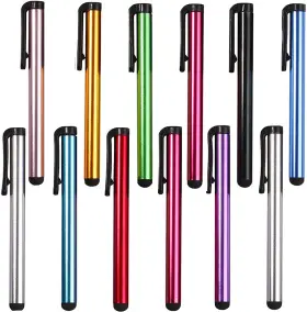 Qisebin 679095001164 12 Pack Universal Capacitive Stylus Pen Portable Multicolor Touchscreen Stylu