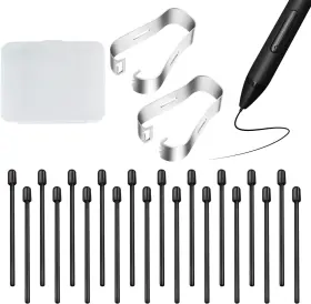 Quadafy 744110660982 20 Pack Pen Tips For Remarkable 2 Durable Stylus Replacement Nibs Black