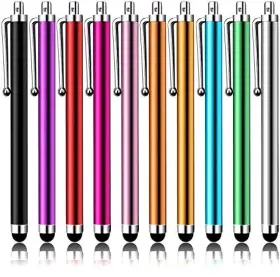 Reteck 711041990174 Stylus Pens For Touch Screens Pen 10 Pack Of Pink Purple Black Green Silver