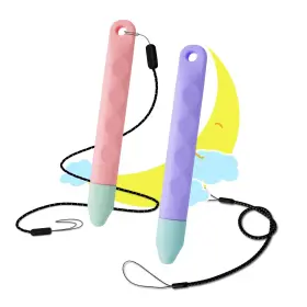 Rkite 768825186247 Kid-friendly Tablet Stylus With Tether 2 Pack Of Pink And Purple