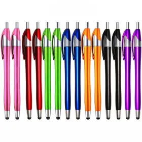 Skoloo 712201736144 Stylus Pens For Touch Screens Pack Of 14 2-in-1 Click Ball Pen Ballpoint Pe