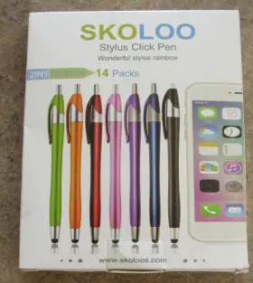 X000uk15jt Skoloo Stylus Click Pen 2 In 1 Electronic Touch Screen 14 Pack 7 Colors New