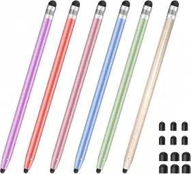 Sm-sp-6001 Smozer 6 Pack Stylus Pen For Touchscreen Purple/red/pink/blue/green/gold 6-pack