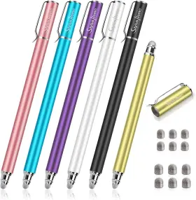 Stylushome 190065915798 Stylus Pens For Touch Screens 6 Pcs Sensitivity 2 In Multicolour