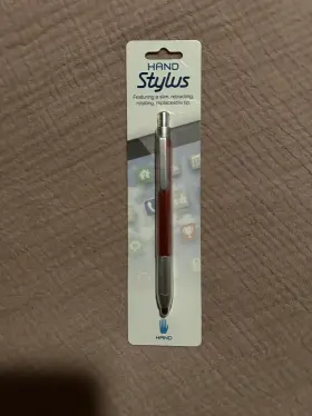 Sh-10btb Stylushome Hand Stylus Pen For Touch Screens Universal With Retractable Rotating Tip Red