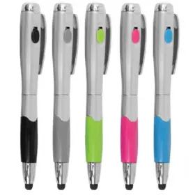 Superpenz 751663045449 Stylus 5 Pcs 3-in-1 Universal Touch Screen Ballpoint Pen Led Fl