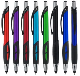 St-62m-8-assorted Sypen Stylus Pens - 2 In 1 Touch Screen And Writing Pen 8 Pack Assorted Orange