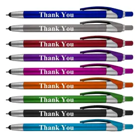 Sy-61m-ty-50-assorted Sypen Thank You Greeting Gift Stylus Pens For Touchscreen Devices - 2 In 1 Combo Pe