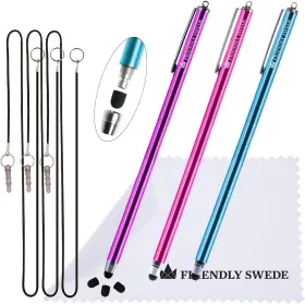 3r2l The Friendly Swede Set Of 3 Extra Long Thin-tip High Precision Capacitive Stylus
