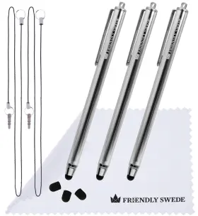 The Friendly Swede 700220248885 High Precision Stylus Pens For Touch Screens - 3pcs 5.5 Inch Pen Ipad
