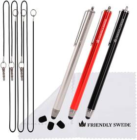The Friendly Swede 700580591324 Stylus Pen For 3.94 X 7.87 0.39 Inches Red/black/silver