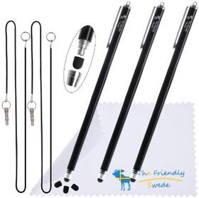 The Friendly Swede 705353148682 Extra Long Stylus Pen For Touchscreen Set Of 3 Thin-tip Hig
