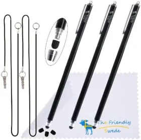The Friendly Swede 705353148682 Extra Long Stylus Pen For Touchscreen Set Of 3 Thin-tip Hig