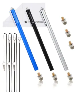 The Friendly Swede 799418162522 Extra Long Stylus Pens For Touch Screens 7.3 Inch - Replaceable Fiber Tip Elast