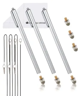 The Friendly Swede 799456854663 Extra Long Stylus Pens For Touch Screens 7.3 Inch - Replaceable Fiber Tip Incl