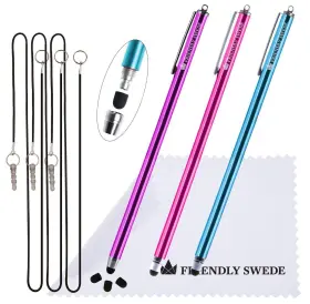 3r2l The Friendly Swede 799456856704 Set Of 3 Extra Long Thin-tip High Precision Capacitive Sty