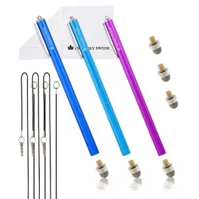 The Friendly Swede 799456856957 Extra Long Stylus Pens For Touch Screens 7.3 Inch - Replaceable Fiber Tip Elast
