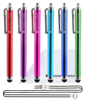 Jjj-ggg-fr-0801-a-40 The Friendly Swede Stylus Pen Red Purple Pink Light Blue Dark Green