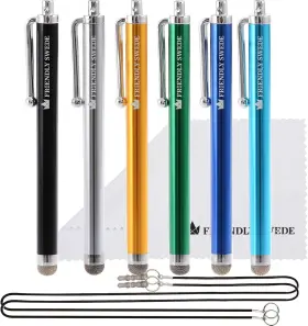 Variation-1 The Friendly Swede Set Of 6 Micro-knit Hybrid Fiber Tip Universal Capacitive