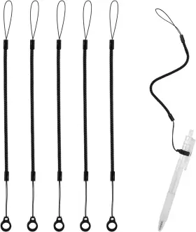 30316 Tinoaly 5pcs Elastic Lanyard Tether Silicone Pen Leash Retractable