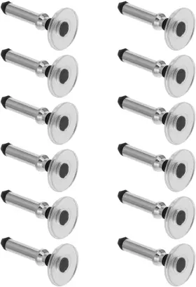 Tiosen 726899492565 12pcs Universal Silver Stylus Replacement Tips Round Disc Shape For