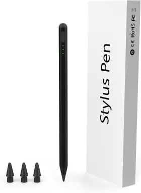 80135 Topxinker Ipad Stylus Pen 2x Fast Charge Active Pencil With Palm Rejection Tilt Black