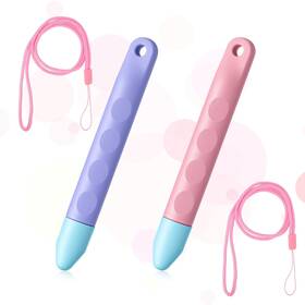 Tucnoeu 4957ntht2082 Kid-friendly Stylus Pens For Touch Screens With Tethers - Pink Light Purple
