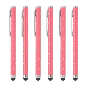 Uxcell 699867182389 6pcs Bling Crystal Stylus Pens For Touch Screens Pink
