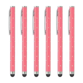 Uxcell 699867182389 6pcs Bling Crystal Stylus Pens For Touch Screens Pink