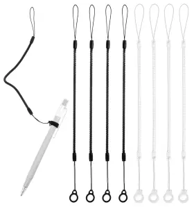Dqaeqj2h Valuebargain 676316 1 8pcs Pen Leash For Clipboard Lanyard Retractable Spring Coil Strap