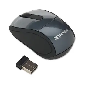Verbatim 023942974703 97470 Wireless Optical Mouse - Black Travel With Nano Receiver