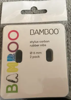 Ack20610 Wacom Ack20501 New 2 Pack Bamboo 6mm Carbon Fiber Stylus Nibs 3rd/4th Gen Black