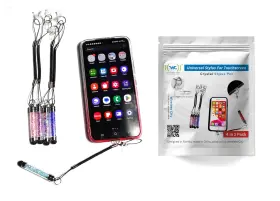 Wireless City 850053283277 Crystal Capacitive Stylus Pen For Touchscreens 4 Pack Compatible With Iphon