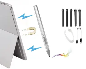 4096 Wirelessfinest 850031896956 Pressure Stylus Pen For Microsoft Surface Pro 9/8/7/6/5/4/3/x La