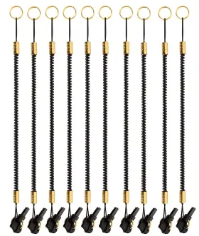 Xrong 611536720296 Tianci Stylus Tether 10 Pack Of Detachable Elastic Coil Lanyards/tether Str Inch