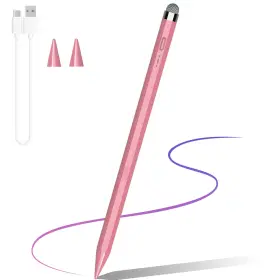 Yagfk 747474741731 For Fire Max 11 Pen Dual-tip Pencil Hd 10/8/7 Stylus Touch Screen Pink