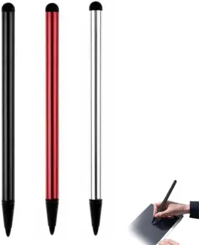 Yuanholumid 702999271262 3pcs Stylus Pens For Touch Screens 3 In 1 Black And Red Silver