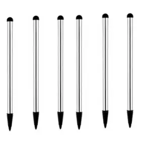 Zhangyihot 783647417256 6pcs Silver Stylus Pens Universal Fine Point Pencil For Phone Android