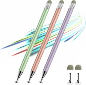 K-518 Zhao Cai Jin Bao Stylus Pen For Touchscreen 3pcs 2in1 High Precision Green/purple/rose Gold