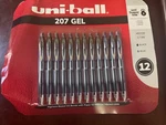 Uni-ball 207 Retractable Gel Pen Medium Point 0.7MM 9 Black And 3 Blue 12 New. Price: $14.00.
