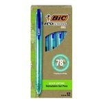 Bic Ecolutions Gel Pen, Retractable, Medium Mm, Blue Ink, Barrel, 12/PACK New. Price: $27.80.