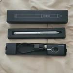 Hp Silver Stylus Metal Aluminum With Charging Cable & Accessories Open. Price: $20.00.